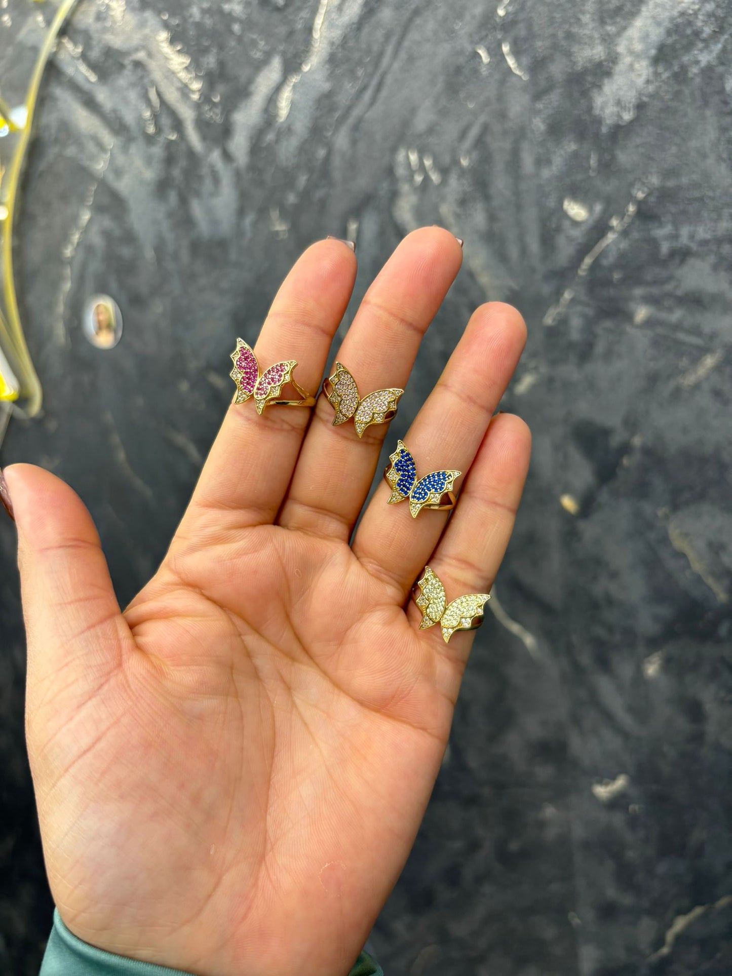 14K Butterfly Rings