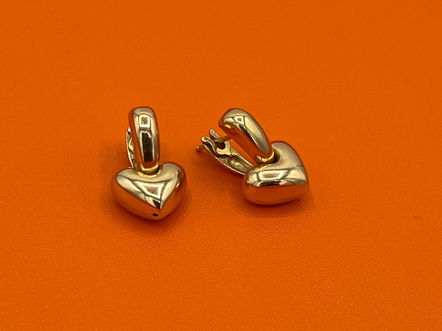 14K Bubble Heart Shaped Earrings